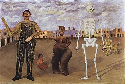 Cuatro habitantes de Ciudad de Méxicos Frida Kahlo